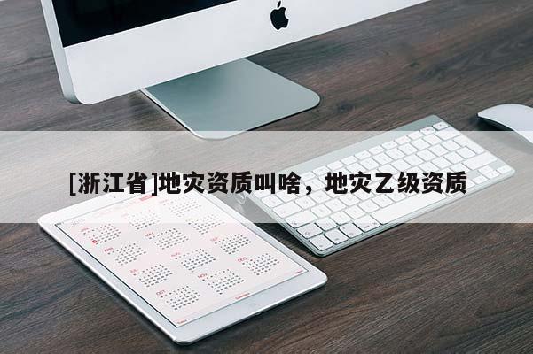 [浙江省]地災資質叫啥，地災乙級資質
