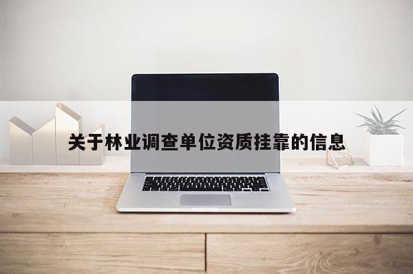 關于林業調查單位資質掛靠的信息