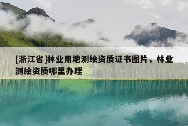 [浙江省]林業用地測繪資質證書圖片，林業測繪資質哪里辦理
