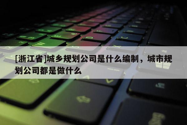 [浙江省]城鄉規劃公司是什么編制，城市規劃公司都是做什么