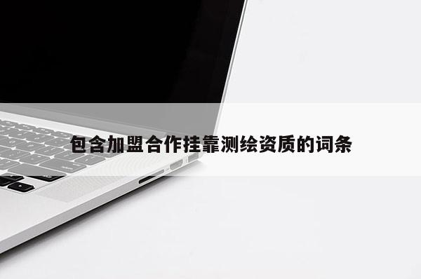 包含加盟合作掛靠測繪資質(zhì)的詞條